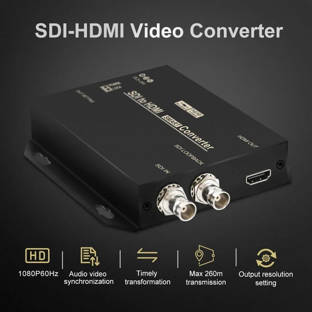 Alt view image 2 of 7 - 1080P SD/3G/HD-SDI to HDMI Converter Support Frequency Conversion Function Broadcast Quality