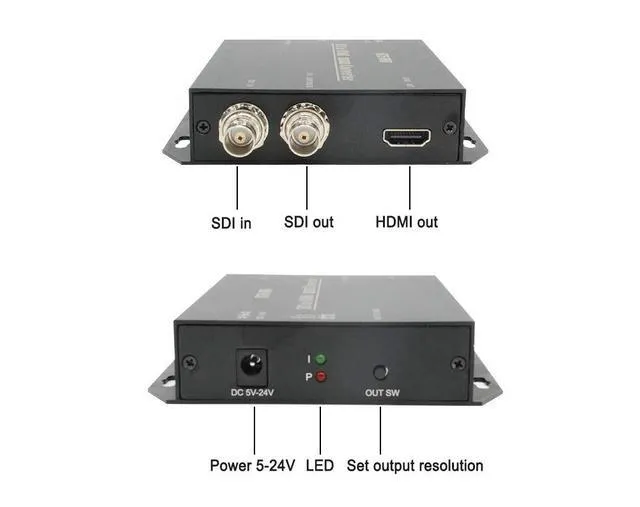 Alt view image 7 of 7 - 1080P SD/3G/HD-SDI to HDMI Converter Support Frequency Conversion Function Broadcast Quality
