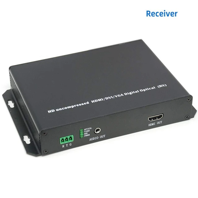Alt view image 3 of 5 - Single-Mode Multimode HD HDMI Extender Transmitter Receiver with Analog Audio No Compression 1080P Support RS232/HDCP