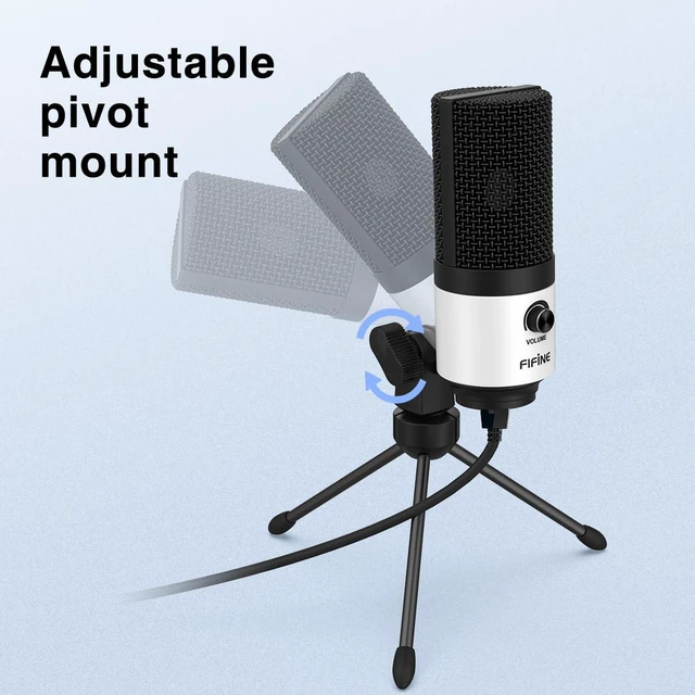 Alt view image 7 of 7 - K669 White USB Desktop Microphone for Recording, Online Meeting