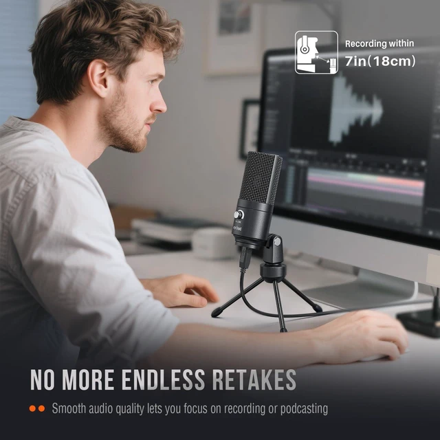 Alt view image 7 of 7 - K669B USB Microphone, Condenser Recording Mic for Vocals, Meeting