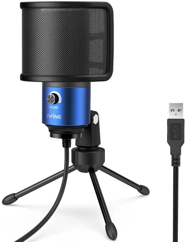 Main image of USB Computer Microphone for Recording YouTube Video Voice Over Vocals for Mac & PC, Condenser Mic with Pop Filter (K669L+U1)