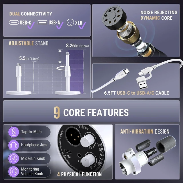 Alt view image 2 of 7 - K688SW XLR/USB Desktop Dynamic Microphone for Vocal