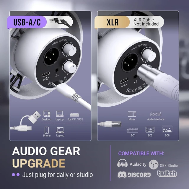 Alt view image 4 of 7 - K688SW XLR/USB Desktop Dynamic Microphone for Vocal