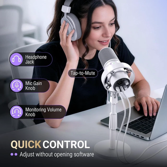Alt view image 5 of 7 - K688SW XLR/USB Desktop Dynamic Microphone for Vocal