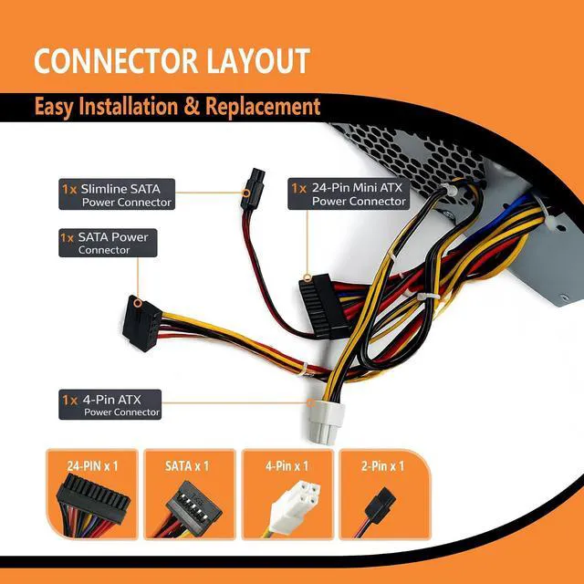 Alt view image 6 of 7 - 235W Power Supply for Dell OptiPlex 760 780 960 980 SFF