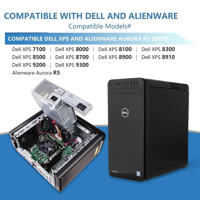Alt view image 2 of 7 - 460W HU460AM-01 Power Supply for Dell XPS 8900 8910 8920 8930