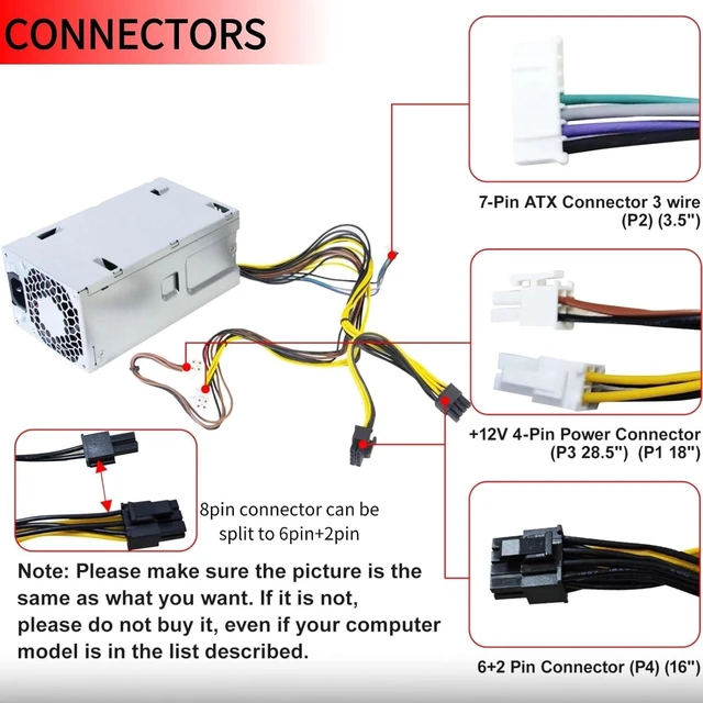 Alt view image 4 of 7 - New 942332-001 400W Power Supply Compatible with HP 280 288 285 480 600 680 800 G3 G4 Power Supply L04618-400 PA-3401-2HA PA-3401-1HA L04618-800