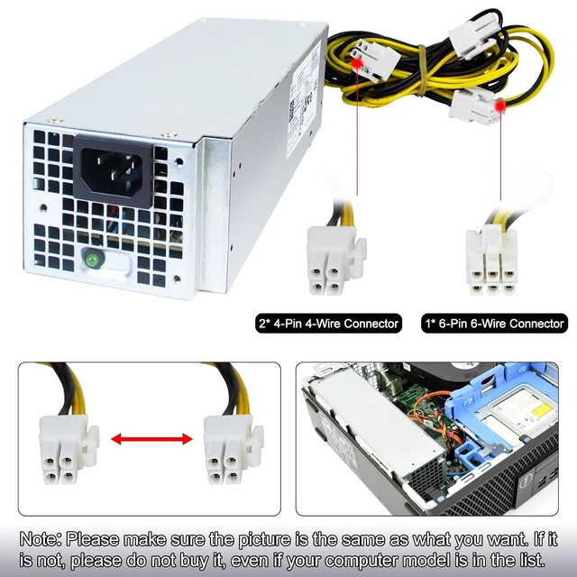 Alt view image 4 of 6 - L200EBS-01 200W Power Supply 5TVM5 Power Supply H200EBS-01 Compatible with Dell Optiplex 3060 3050 3050M 7050 7060 3080 5080 7080MT Dell Inspiron 3470 H200EPS-01 VFXXF PA-2201-3DB K92TW