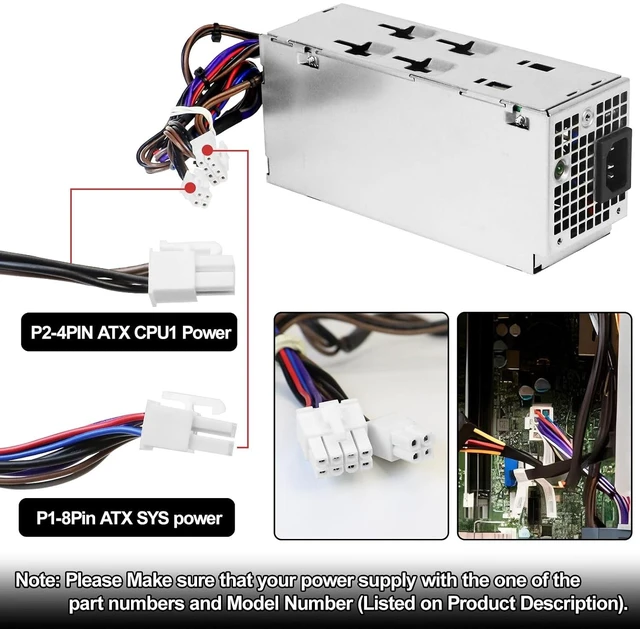 Alt view image 4 of 6 - AC180EBS-00 PCL007 180W Power Supply Replacement for Dell Inspiron 3910 Vostro 3690 3710 Optiplex 3990 3991 3900 3901 7000MT H180EBS-00 D180EBS-00 F3J97 T685J NC77H Power Supply
