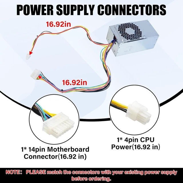 Alt view image 4 of 7 - PS-4241-01 240W Power Supply Compatible with Lenovo Edge 92 93 ThinkCentre M73 M78 M82 M83 M92 M93 Thinkstation E31 SFF 54Y8849 PS-4241-02 54Y8901 54Y8878 PS-3181-02 PCB020 FSP240-40SBV