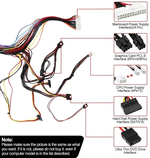 Alt view image 4 of 6 - HU460AM-01 WC1T4 D460AM-03 460W Power Supply Compatible with Dell XPS 8930 8920 8910 8900 8700 8300 Alien-Ware Aurora R5 Replacs DPS-460DB-15 AC460AM-01 WY7XX L350AM-00 AC460AD-00