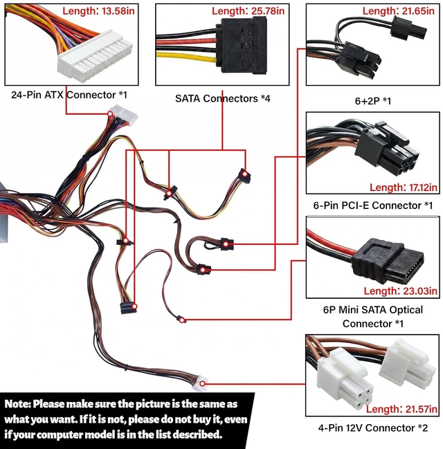 Alt view image 4 of 7 - D460EGM-00 460W Power Supply HU460AM-01 Compatible with Dell Precision 3630 T3630 5680 T3640 T3650 Alien-Ware Aurora R7 R6 R5 460w PSU Replace DPS-460DB-18 A AC460AM-01 D460AM-03 PSU