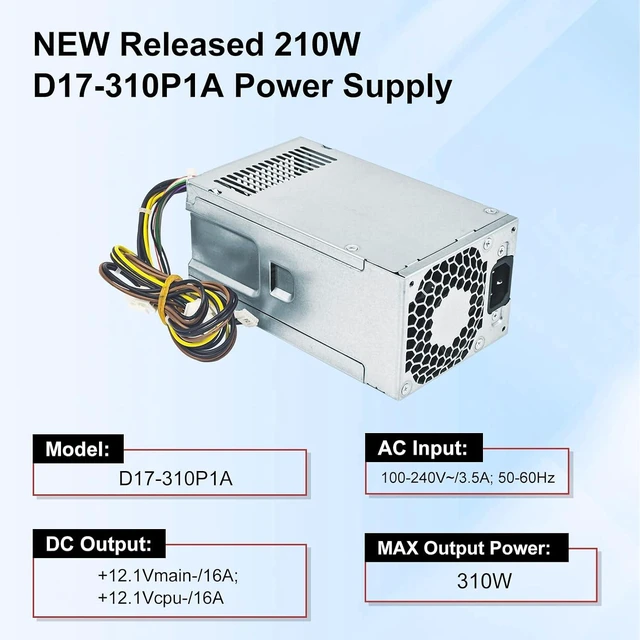 Alt view image 6 of 6 - L07305-002 310W Power Supply, D17-310P1A Power Supply Compatible with HP G3 G4 280 288 480 600 880 HP Z2 G4 SFF Workstation Replaces D16-250P2A D16-180P1B PCH023 PCG002 PSU(4P+4P+7P)