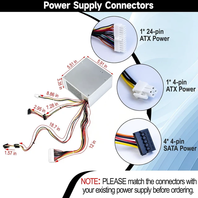 Alt view image 6 of 7 - L265EM-00 265W Power Supply Replacement for Dell Optiplex 390 3010 790 990 MT Mini Tower, YC7TR 9D9T1 GVY79 053N4 D3D1 F265EM-00 AC265AM-00 H265AM-00 L265AM-00 Power Supply Replacement