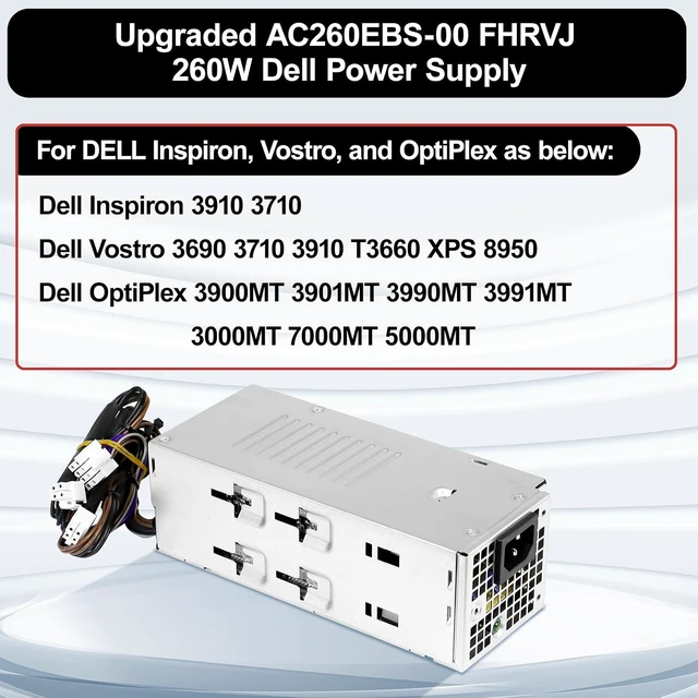 Alt view image 2 of 6 - AC260EBS-00 260W Power Supply Compatible with Dell 260W PSU