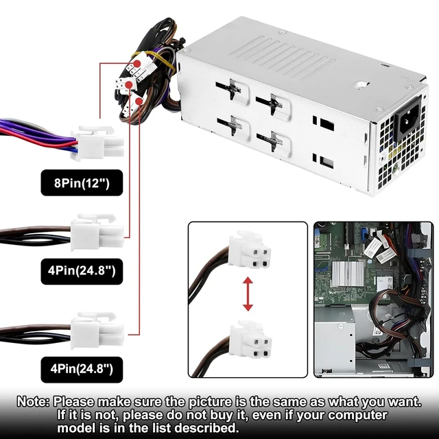 Alt view image 4 of 6 - AC260EBS-00 260W Power Supply Compatible with Dell 260W PSU