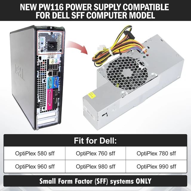 Alt view image 2 of 7 - H235P-00 PW116 235W Power Supply Compatible for Dell OptiPlex