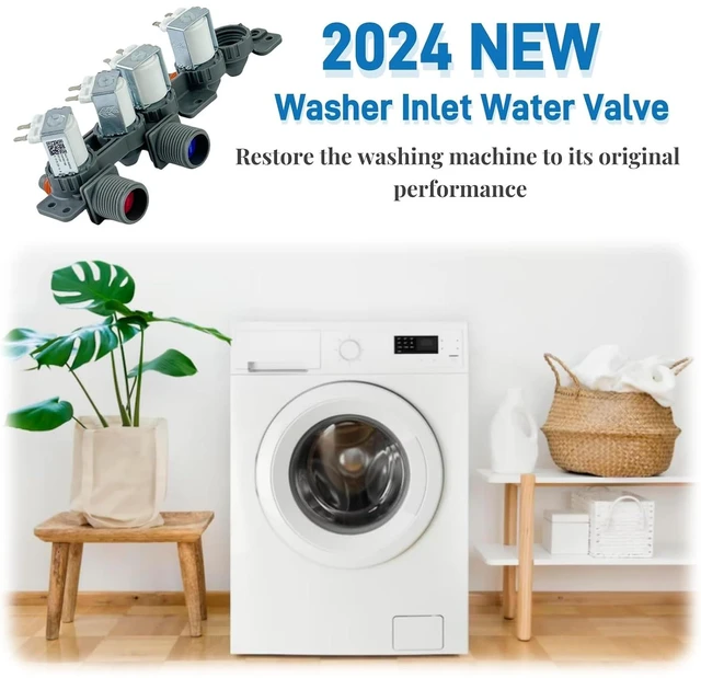 Alt view image 2 of 7 - Washer Inlet Valve Assembly AJU75152602 Fit for LG Washer WT7305CV WT7305CW WT7150CW WT7300CW WT7900HBA WT7060CV WT7800C Replaces 5221EA1008S, 4873914, AP6335382, PS12580369, EAP12580369 etc. DC12V