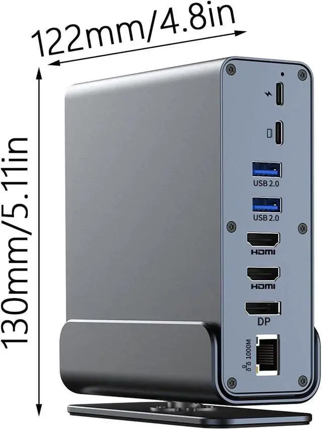 Alt view image 6 of 7 - Ultimates Connectivity with USB C Hubs USB C Docking Station Offering Double 4K 60Hz Vertical Hubs
