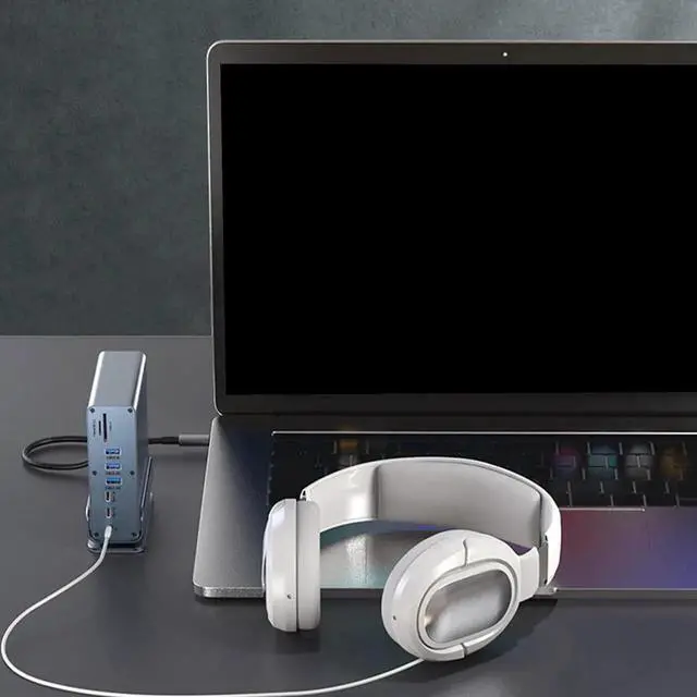 Alt view image 2 of 7 - Ultimates Connectivity with USB C Hubs USB C Docking Station Offering Double 4K 60Hz Vertical Hubs