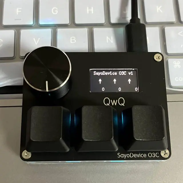 Alt view image 3 of 7 - O3C SayoDevice OSU O3C Rapid Trigger Hall Switches Magnetic GATERON Magnetic Axis/White Pressure: 32 - 50 gf -Black