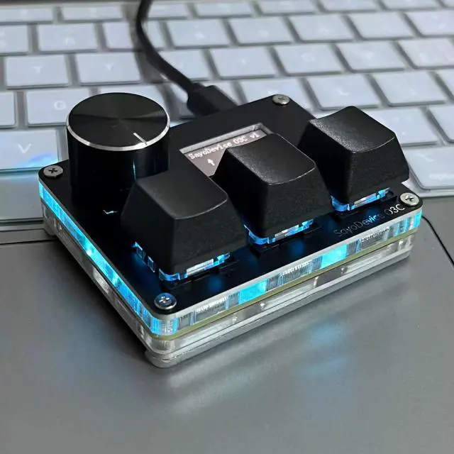 Alt view image 4 of 7 - O3C SayoDevice OSU O3C Rapid Trigger Hall Switches Magnetic GATERON Magnetic Axis/White Pressure: 32 - 50 gf -Black