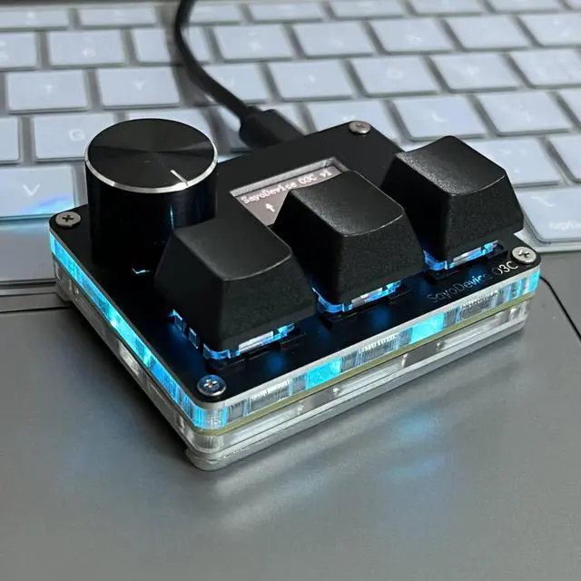 Alt view image 6 of 7 - O3C SayoDevice OSU O3C Rapid Trigger Hall Switches Magnetic GATERON Magnetic Axis/White Pressure: 32 - 50 gf -Black