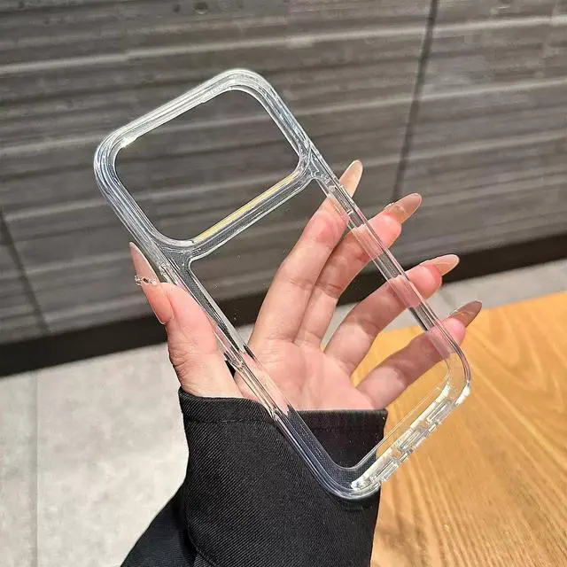 Alt view image 4 of 7 - Original Clear Silicone Phone Case for iPhone 17 Air / iPhone 15 / iPhone 14, Ultra-Thin Shockproof Protective Cover iPhone 17 Pro Max Transparent airbag shell- large holes