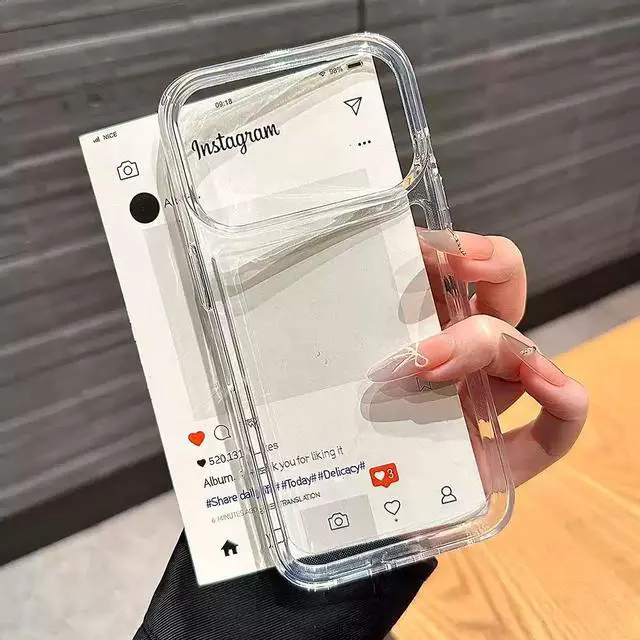 Main image of Original Clear Silicone Phone Case for iPhone 17 Air / iPhone 15 / iPhone 14, Ultra-Thin Shockproof Protective Cover iPhone 11 Transparent airbag shell- large holes