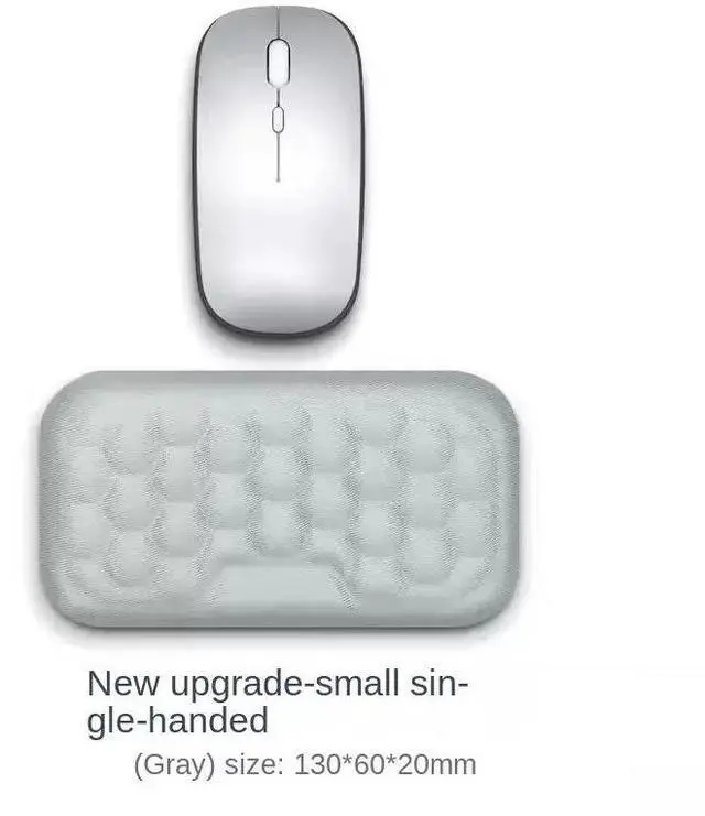 Main image of Ergonomic Keyboard and Mouse Wrist Rest Set, Breathable Memory Foam with Massage Pattern, Skin-Friendly and Sweat-Proof, All-Season Comfort for Office Workers and Typists minimal gray /130x60x20mm
