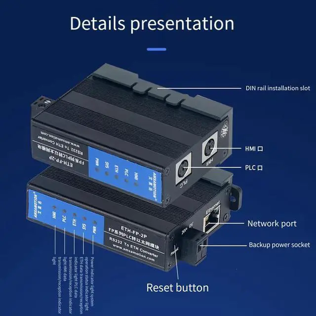 Alt view image 5 of 7 - ETH-FP-2P Ethernet Module for Panasonic FP Series PLCs