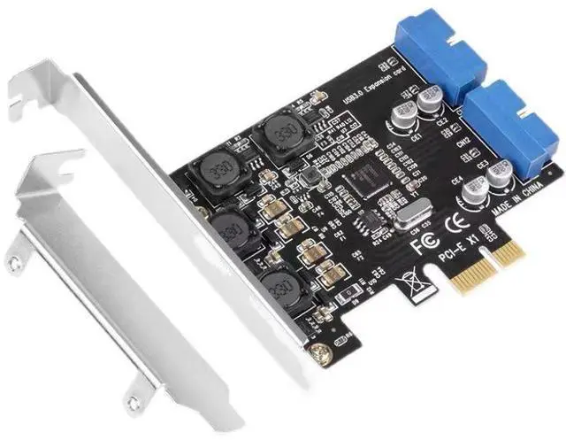 Main image of PCIe to USB 3.0 Front Panel Expansion Card 4-Port Internal 19/20-Pin Header, 5Gbps, 2A per Port, for Desktop, Gaming PC & Workstation