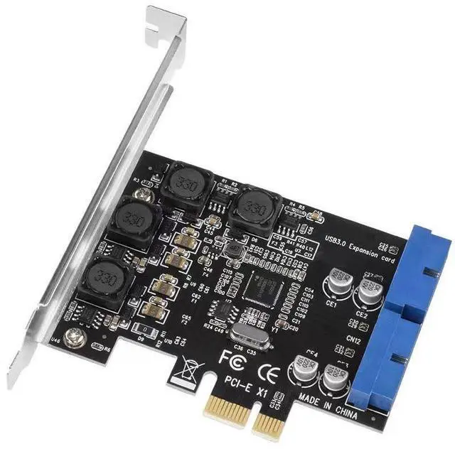 Alt view image 3 of 5 - PCIe to USB 3.0 Front Panel Expansion Card 4-Port Internal 19/20-Pin Header, 5Gbps, 2A per Port, for Desktop, Gaming PC & Workstation