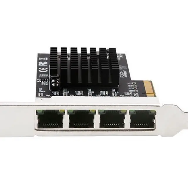 Alt view image 2 of 4 - PCIe Quad Port Gigabit Network Card 4 x Intel I210AT, ASM1812 PCIe Switch, 10/100/1000Mbps, Supports Link Aggregation, VLAN, PXE, for Server & Soft Router
