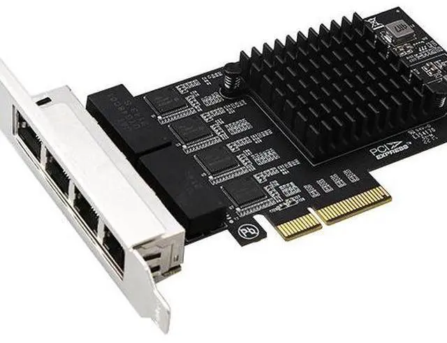 Main image of PCIe Quad Port Gigabit Network Card 4 x Intel I210AT, ASM1812 PCIe Switch, 10/100/1000Mbps, Supports Link Aggregation, VLAN, PXE, for Server & Soft Router