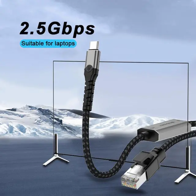 Alt view image 2 of 4 - USB Type-C to 2.5G Ethernet Adapter 2.5Gbps, USB 3.0, Plug-and-Play, for Laptop, PC, Tablet & Smartphone, Stable Wired Connection