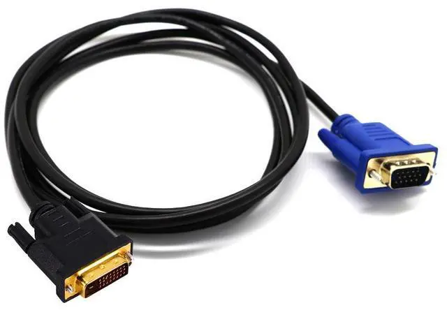 Alt view image 2 of 5 - DVI to VGA Cable 1.5m (5ft), DVI-I 24+5 Pin to VGA, 1080P, Dual Link, Triple Shielding, for PC, Laptop, Projector & HDTV