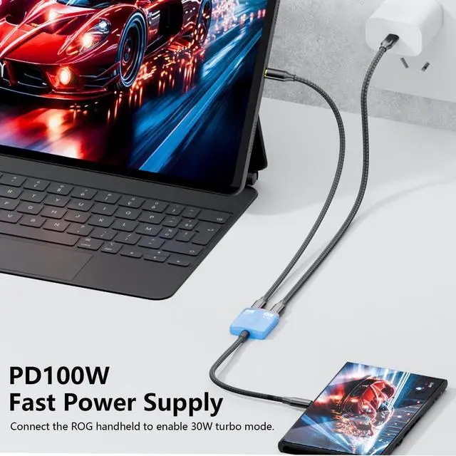 Alt view image 5 of 5 - AR Glasses Hub USB-C to USB-C Adapter with PD Charging, 8K@60Hz Video, for AR Glasses, Portable Monitor, Steam Deck, Switch, iPad & Phone