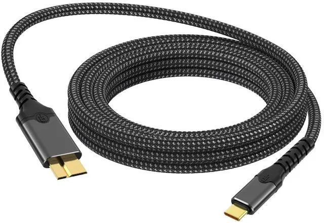 Main image of USB-C to USB 3.0 Micro-B Cable 1m (3.3ft), 10Gbps, Supports 4TB Portable Hard Drives, for External HDD, SSD, Camera & Tablet