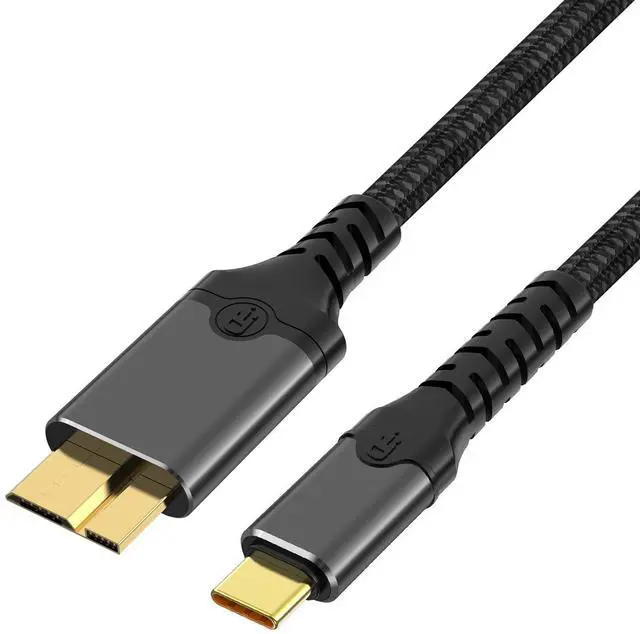 Alt view image 2 of 7 - USB-C to USB 3.0 Micro-B Cable 1m (3.3ft), 10Gbps, Supports 4TB Portable Hard Drives, for External HDD, SSD, Camera & Tablet