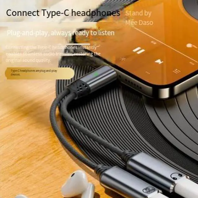 Alt view image 2 of 3 - USB-C 2-in-1 Audio & Charging Adapter 100W PD Fast Charging, 3.5mm Headphone Jack, for iPhone 16, Huawei, Samsung, Laptop