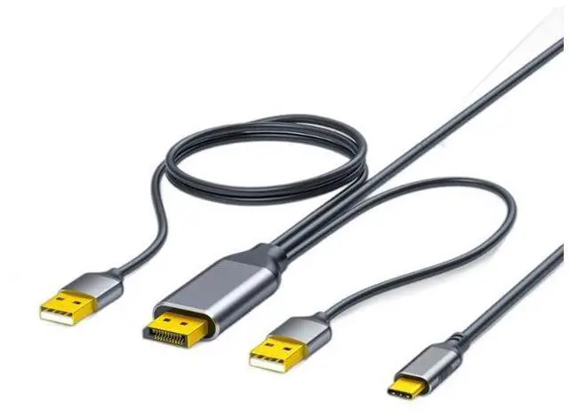 Main image of DisplayPort to USB-C Cable 4K@60Hz, 2K@144Hz, with Power Delivery, for Laptop, Monitor, Tablet & VR Headset