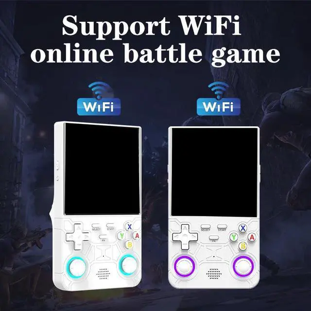 Alt view image 4 of 6 - R36 Ultra X Retro Handheld Game Console Linux OS, 4.5-inch IPS Screen, 2.4G WiFi Support for Online Multiplayer Gaming white