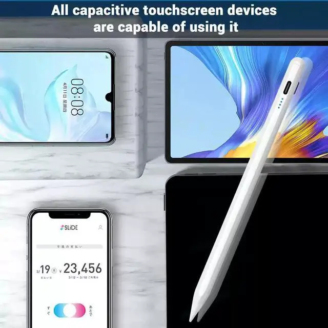 Alt view image 2 of 5 - Universal Stylus Pen for Android/iOS/Windows Fine Point Disc Tip, Precision Touch Control, Plug-and-Use for Tablets & Phones