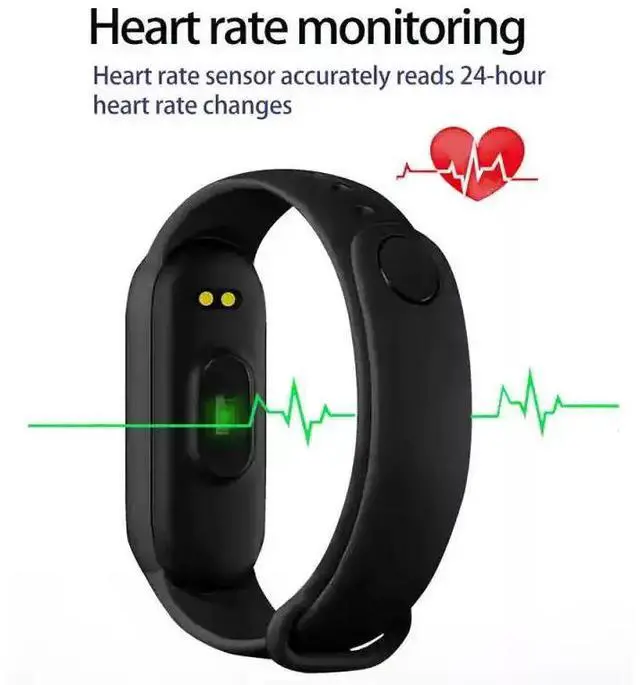 Alt view image 4 of 5 - M6 Smart Watch Men Women Fitness Smart Bracelet Sports Band