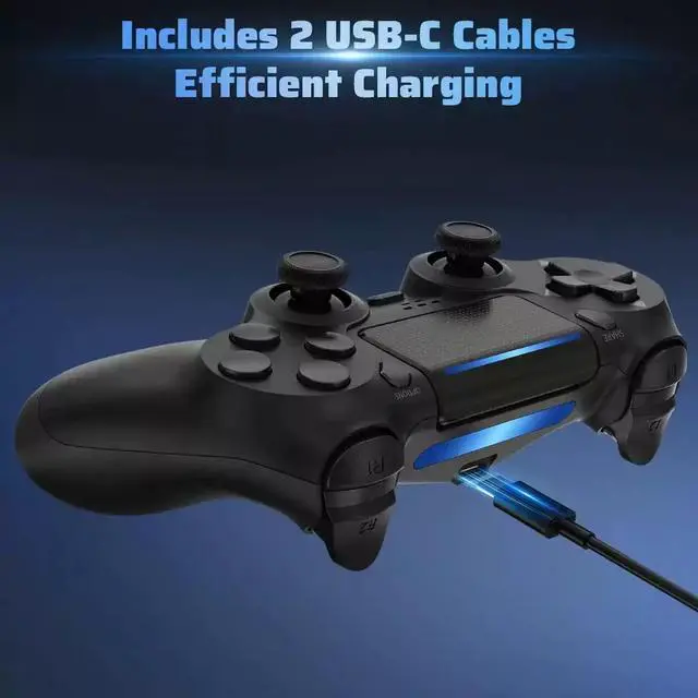 Alt view image 2 of 5 - Wireless Controller with Bluetooth Support Compatible with Sony PS4, Gamepad for PS4/PS4 Slim/Pro - black