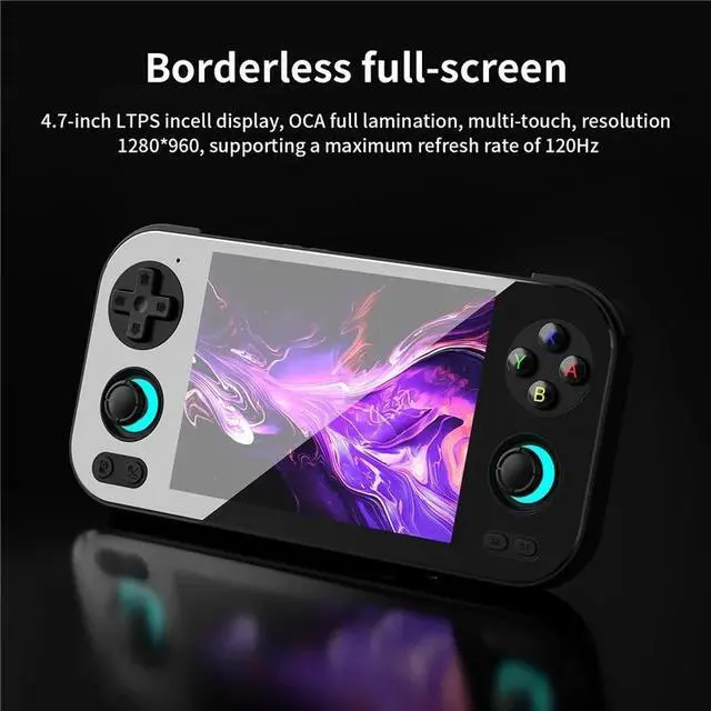Alt view image 3 of 7 - RG476H Portable Game Console 5000mAh Battery, 8GB+128GB Storage, WiFi & BT, Multi-Function Classic Video Game Handheld black
