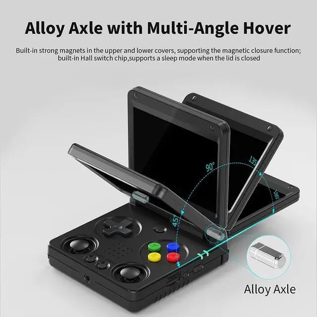 Alt view image 4 of 6 - RG34XXSP Mini Retro Clamshell Handheld Game Console 5G WiFi, HDMI TV Output, 3300mAh Battery, Great Gift for Kids