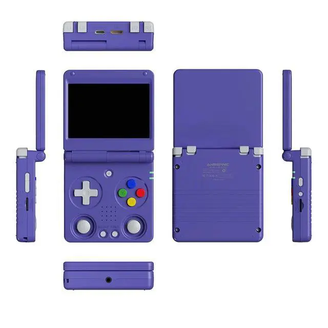 Alt view image 3 of 6 - RG34XXSP Mini Retro Clamshell Handheld Game Console 5G WiFi, HDMI TV Output, 3300mAh Battery, Great Gift for Kids Indigo